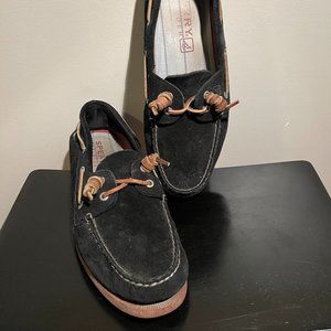 Men's Sperry Authentic Original Boat Shoe | Black Suede | Size 12